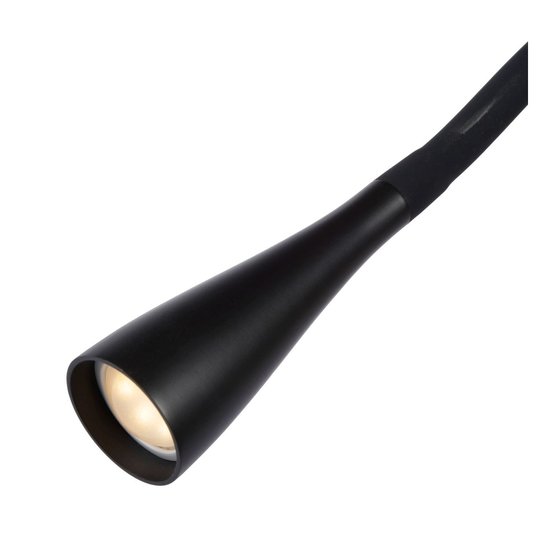 Zwarte flexibele klemlamp LED 3 step DIM 1x4W 3000K