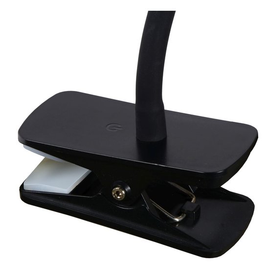 Lámpara pinza flexible negra LED 3 pasos DIM 1x4W 3000K