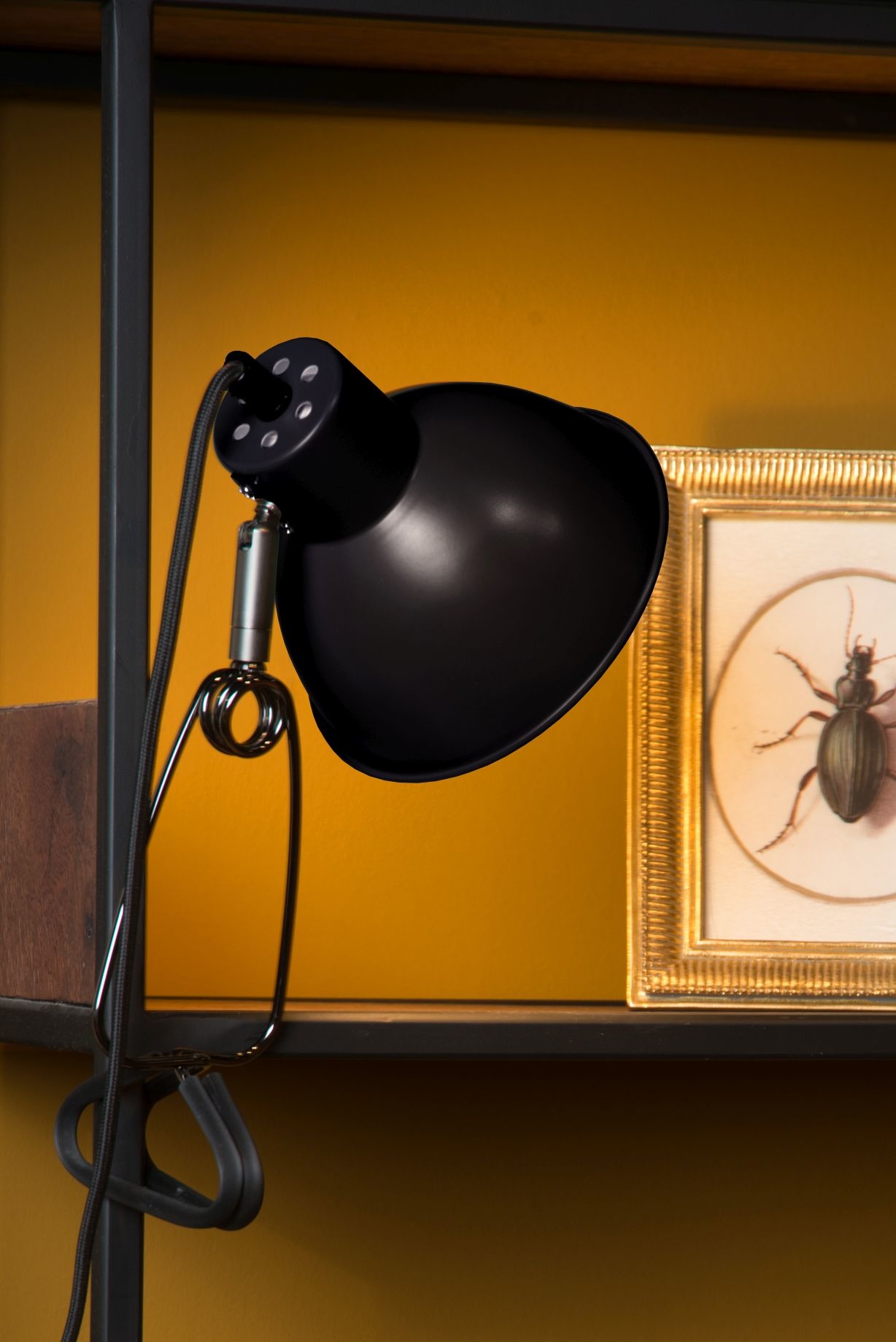 DIGITUS Lampe LED avec pince de fixation et port USB, noir