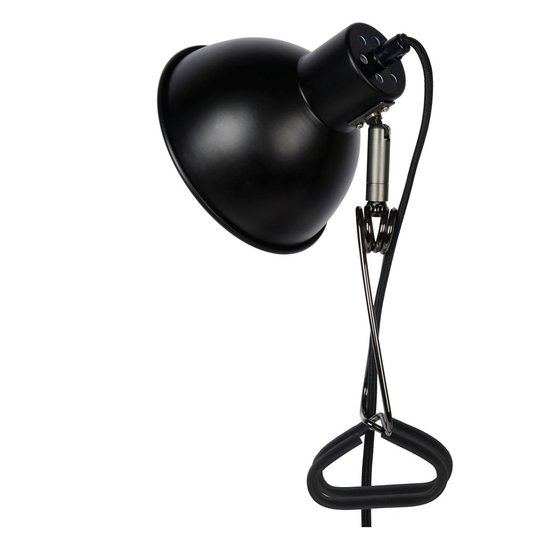 Lampe à pince noire pratique 1xE27