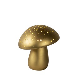 Mushroom-shaped table lamp 1xE14 matt gold/brass