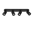 Cylindrical ceiling spotlight 4xGU10 black