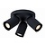 Foco de techo cilíndrico 21cm dia 3xGU10 negro