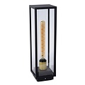 Lampe sur pied d'extérieur design rectangulaire 1xE27 IP54 noir