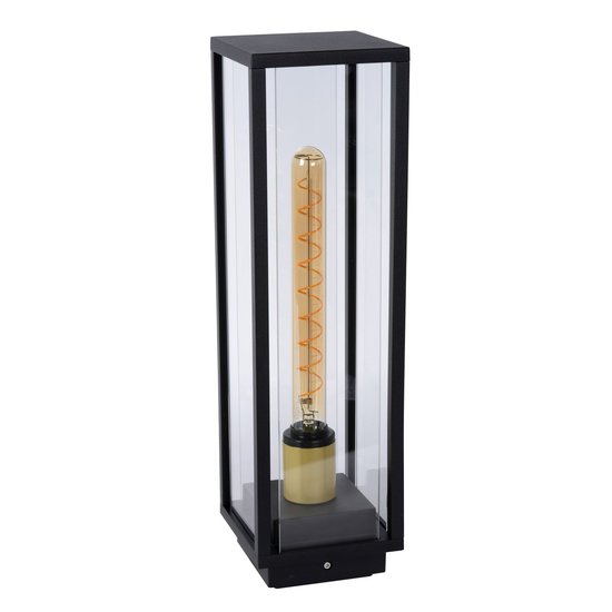 Lampe sur pied d'extérieur design rectangulaire 1xE27 IP54 noir