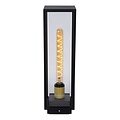 Lampe sur pied d'extérieur design rectangulaire 1xE27 IP54 noir