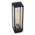 Lampe sur pied d'extérieur design rectangulaire 1xE27 IP54 noir
