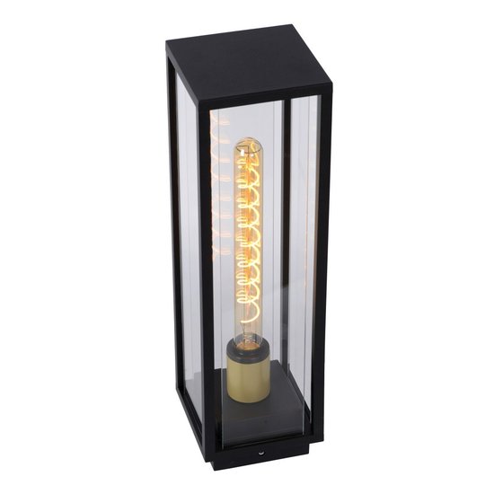 Lampe sur pied d'extérieur design rectangulaire 1xE27 IP54 noir