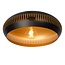 Semicircular black retro ceiling lamp 45 cm dia 1xE27