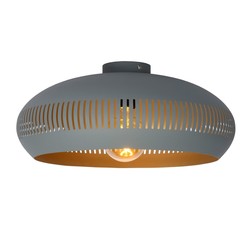 Semicircular retro gray ceiling lamp 45 cm dia 1xE27