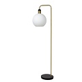 Round vintage floor lamp 1xE27 opal