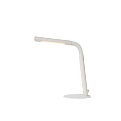 Lámpara de lectura/escritorio funcional flexible blanca con atenuación LED. 3 pasos de atenuación