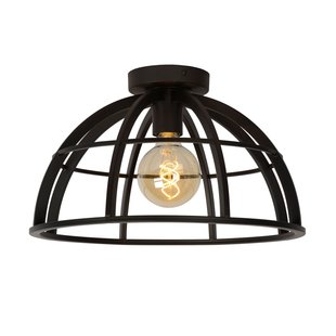 Koepelvormige plafonnière 40 cm dia 1xE27 zwart