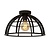Domed ceiling lamp 40 cm dia 1xE27 black