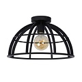 Gewölbte Deckenlampe 40 cm Durchmesser 1xE27 schwarz