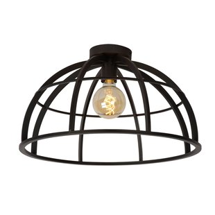 Domed ceiling lamp 50 cm dia 1xE27 black