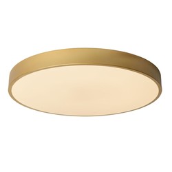 Matt gold ceiling lamp 50 cm dia LED Dim. 1x36W 2700K 3 StepDim