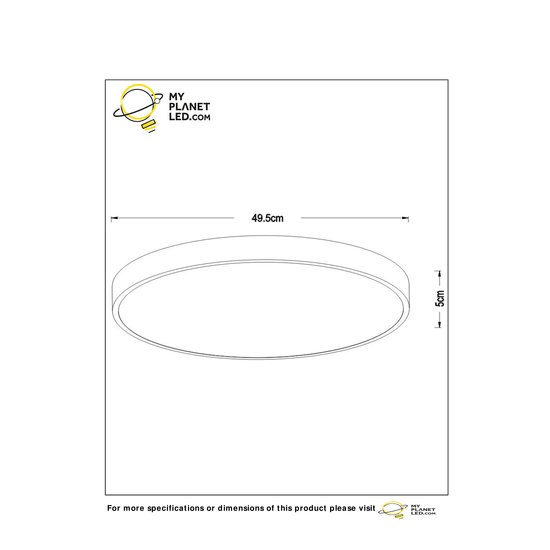 Plafón oro mate 50 cm dia LED Dim. 1x36W 2700K 3 StepDim