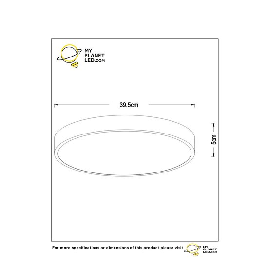 Plafonnier moyen doré mat 39,5 cm dia LED Dim 24W 2700K 3 StepDim