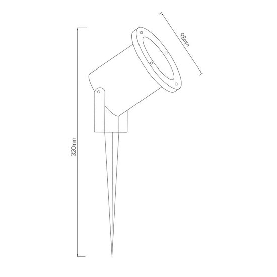 Spot de terre noir facile à installer IP65 avec GU10