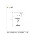 Jungle black table lamp with shade 30.5 cm E27