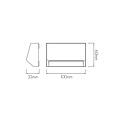 Gray wall lamp accent lighting IP65 170 lumens