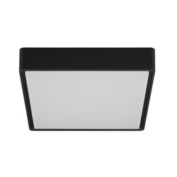 Plafonnier ou applique carrée noire IP65 1900 lumens