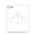 Domed ceiling lamp 40 cm dia 1xE27 black