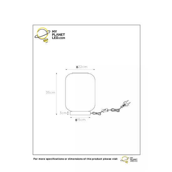 Lampe à poser design 22 cm dia 1xE27 Fumé