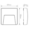 Compact wall lighting IP65 supplied in 3 colors 2.8W square