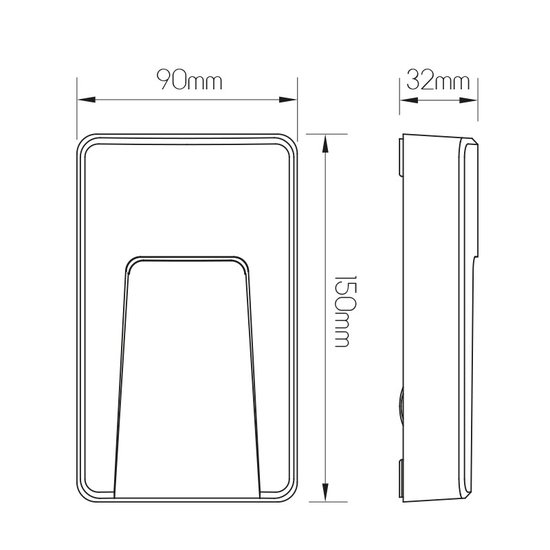 Compact wall lighting IP65 in 3 colors 2.8W rectangle