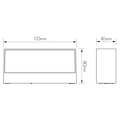 Gray up and down wall lamp IP65 950 lumens