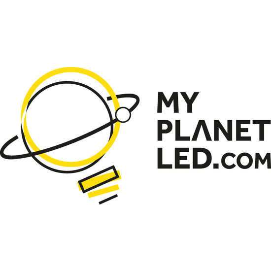 Waterdichte zwarte plafondlamp met My Planet LED