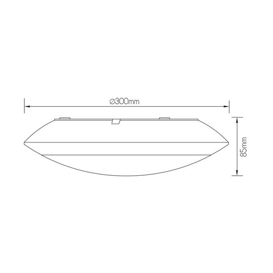 Fantasia Velan LED ceiling light, grey, IP65, 1900 lumen, 15.5W, 3000K warm white, diameter 300 mm, height 85 mm