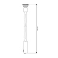 Wall lamp reading light flexible GU10 665mm high 4 colors