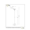 Functionele flex vloerlamp LED Dimb. 3 StepDim wit