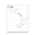 Lámpara de lectura flexible funcional/escritorio LED con atenuación. 3 pasos oscuros