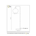 Round vintage floor lamp 1xE27 opal