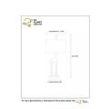 Girafe or mat/laiton avec lampe de table design safari E27