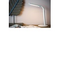 Lampe de lecture/bureau blanche flexible et fonctionnelle à gradation LED. 3 niveaux de gradation