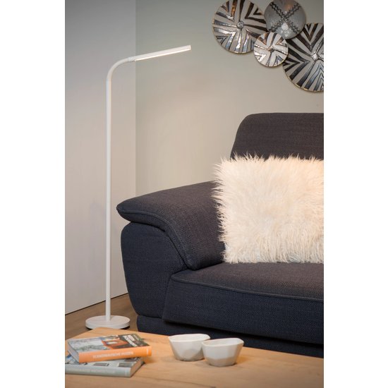 Functionele flex vloerlamp LED Dimb. 3 StepDim wit