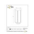 Lampe sur pied d'extérieur design rectangulaire 1xE27 IP54 noir