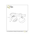 Charming white modern ceiling spotlight 2xGU10 with bulbs