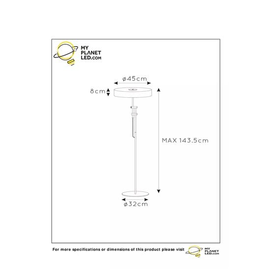 Stehleuchte aus Messing mit rundem Schirm E27 Durchmesser 30 cm