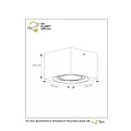Foco de techo cuadrado potente negro 12W Dim to warm AR111