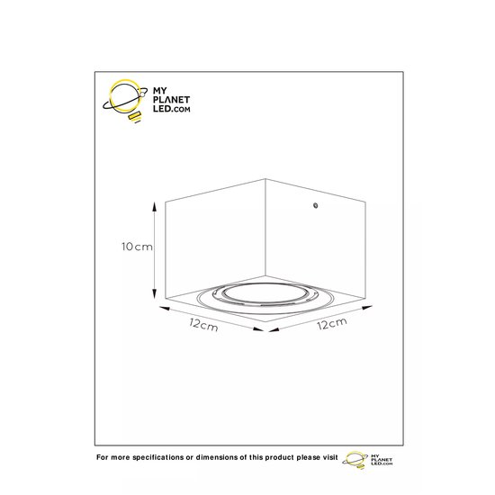 Quadratischer leistungsstarker schwarzer Deckenspot 12W Dim to warm AR111