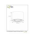 Spot de plafond noir puissant rond 12W Dim to warm AR111