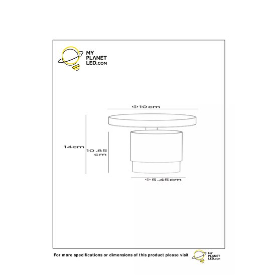 Warme en moderne groene plafondspot 10 cm rond GU10