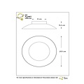 White ceiling lamp 21.5 cm LED 7W 2700K