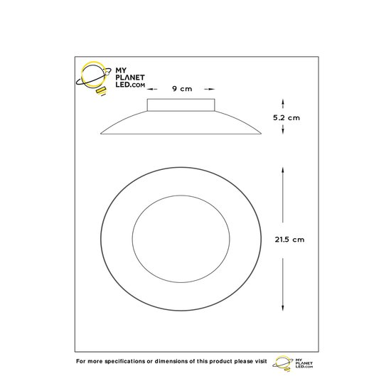 Plafonnier blanc 21,5 cm LED 7W 2700K